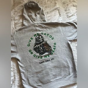 Grey 💀🌮 Hoodie